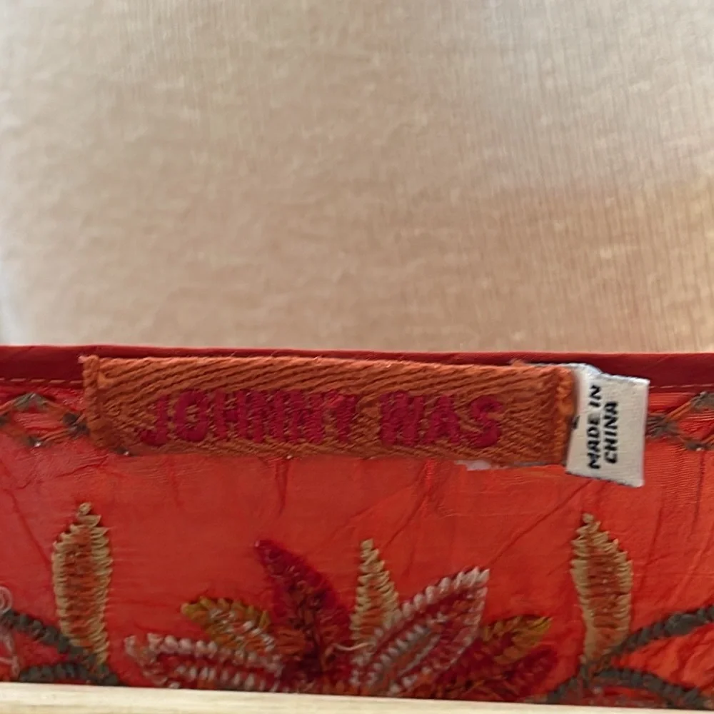 Johnny Was Embroidered Red Women's Top - Picture 8 of 11
